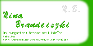 mina brandeiszki business card